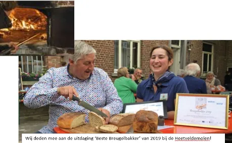 De broodoven en het snijden van brood op de wedstrijd 'Beste Breugelbakker' van 2019