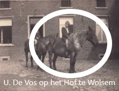 U. De Vos te paard op het Hof te Wolsem