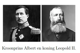 Portretten van kroonprins Albert en koning Leopold II