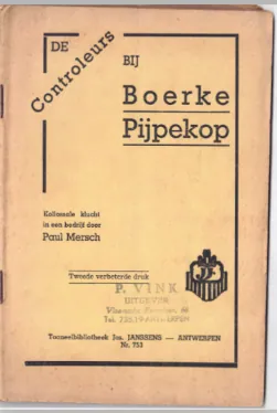 Omslag van de klucht 'De controleurs bij Boerke Pijpekop' van Paul Mersch