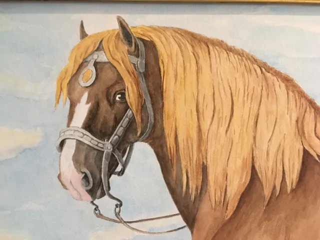 Schilderij van de hengst Brillant